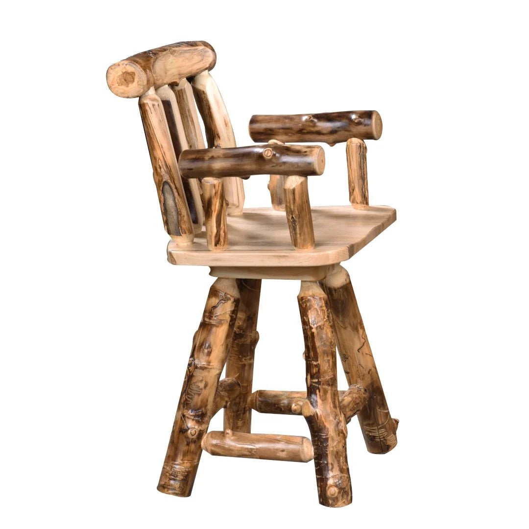 Amish Trailhead Swivel Arm Bar Stool