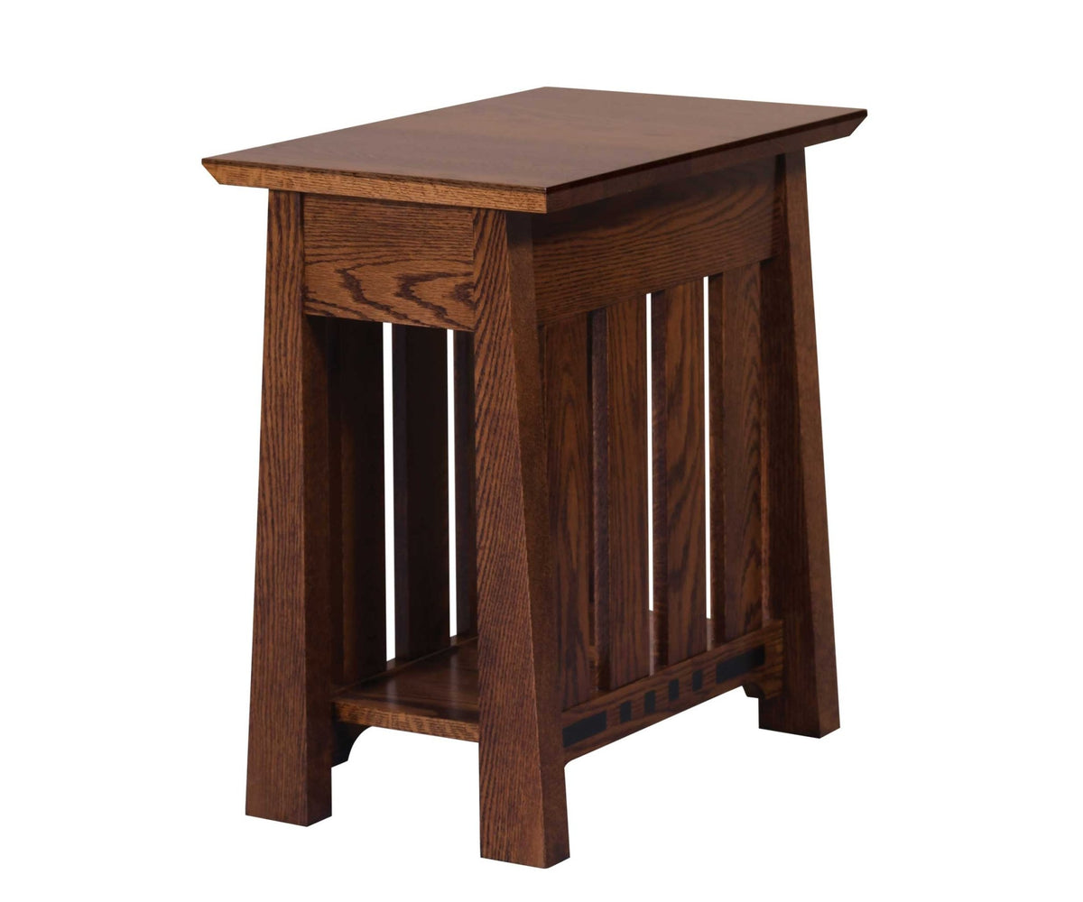 Amish Van Nuys Leather Morris Sofa & Table Living Room Set - snyders.furniture