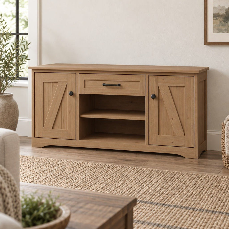 Amish Walnut Creek Farmhouse Solid Wood 60" TV Stand