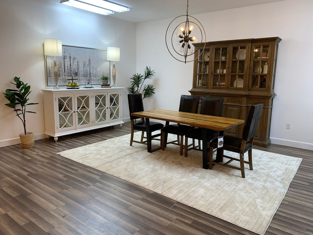 Bartholomew 72" Teak Live Edge Dining Table - Light Natural - snyders.furniture