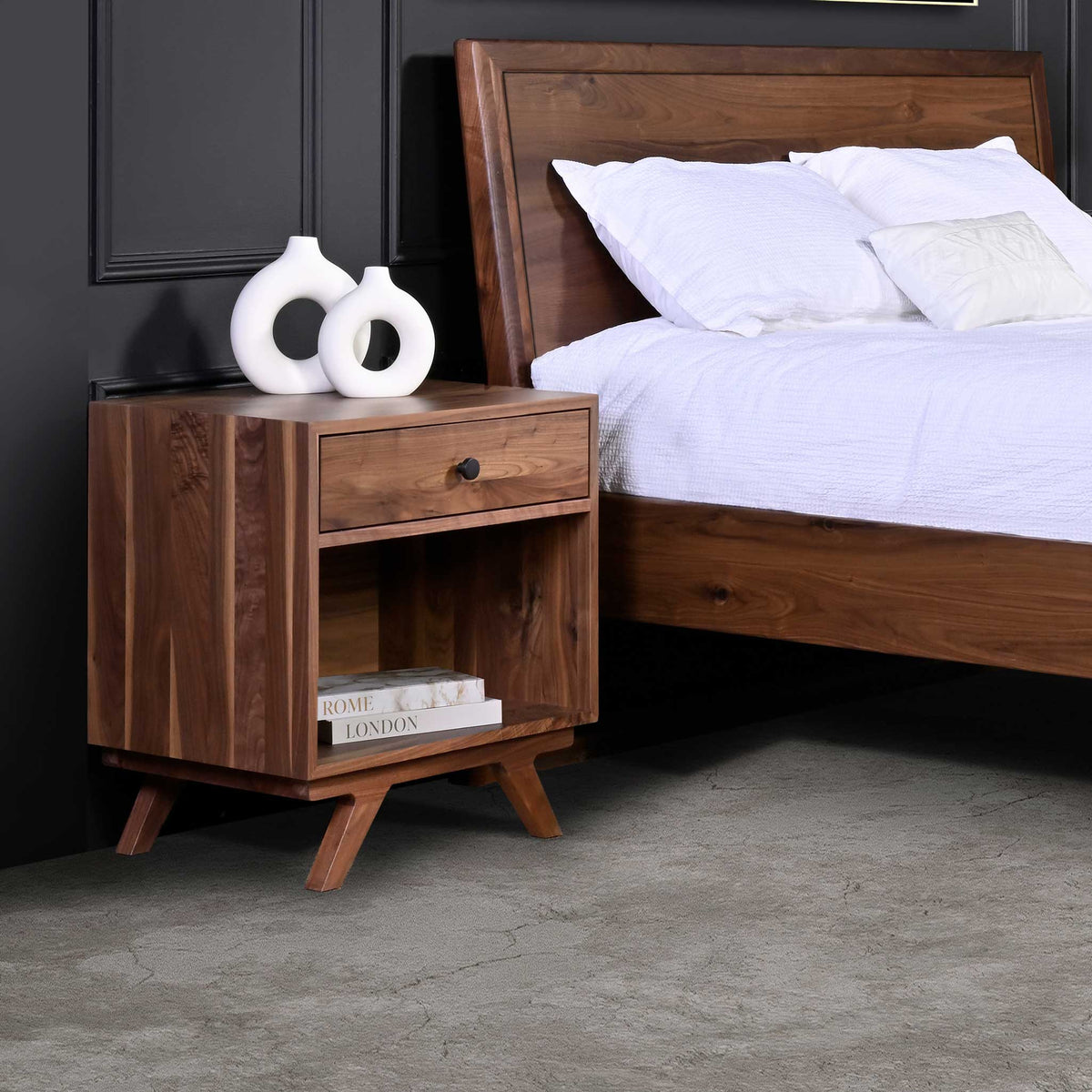 Amish New Hope Mid Century Modern 5pc Bedroom Set