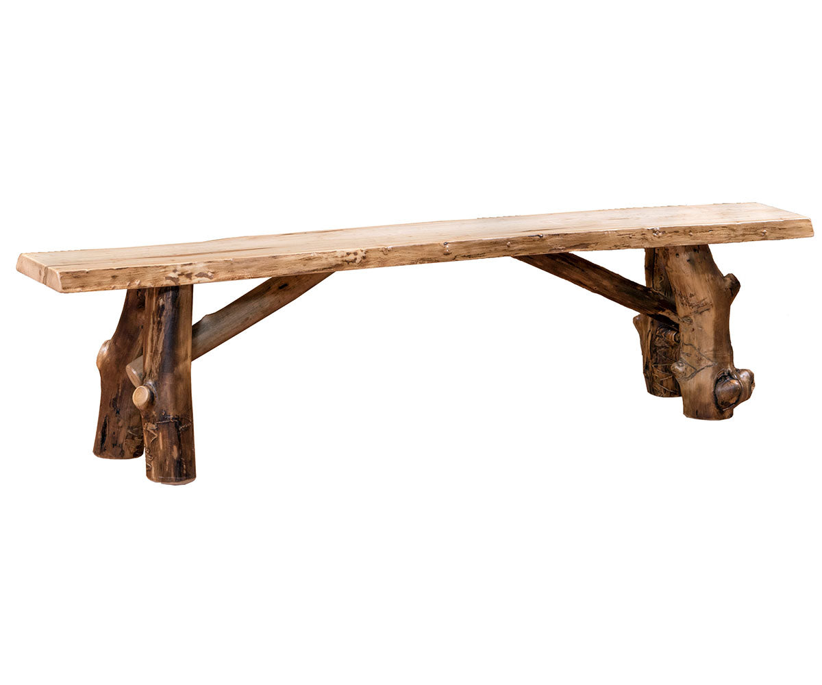 Amish Clearwater Live Edge Dining Bench