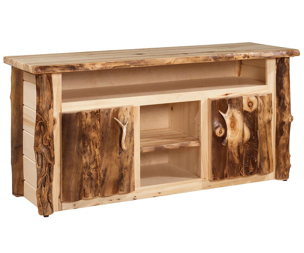 Amish Echo Canyon Log Entertainment Center