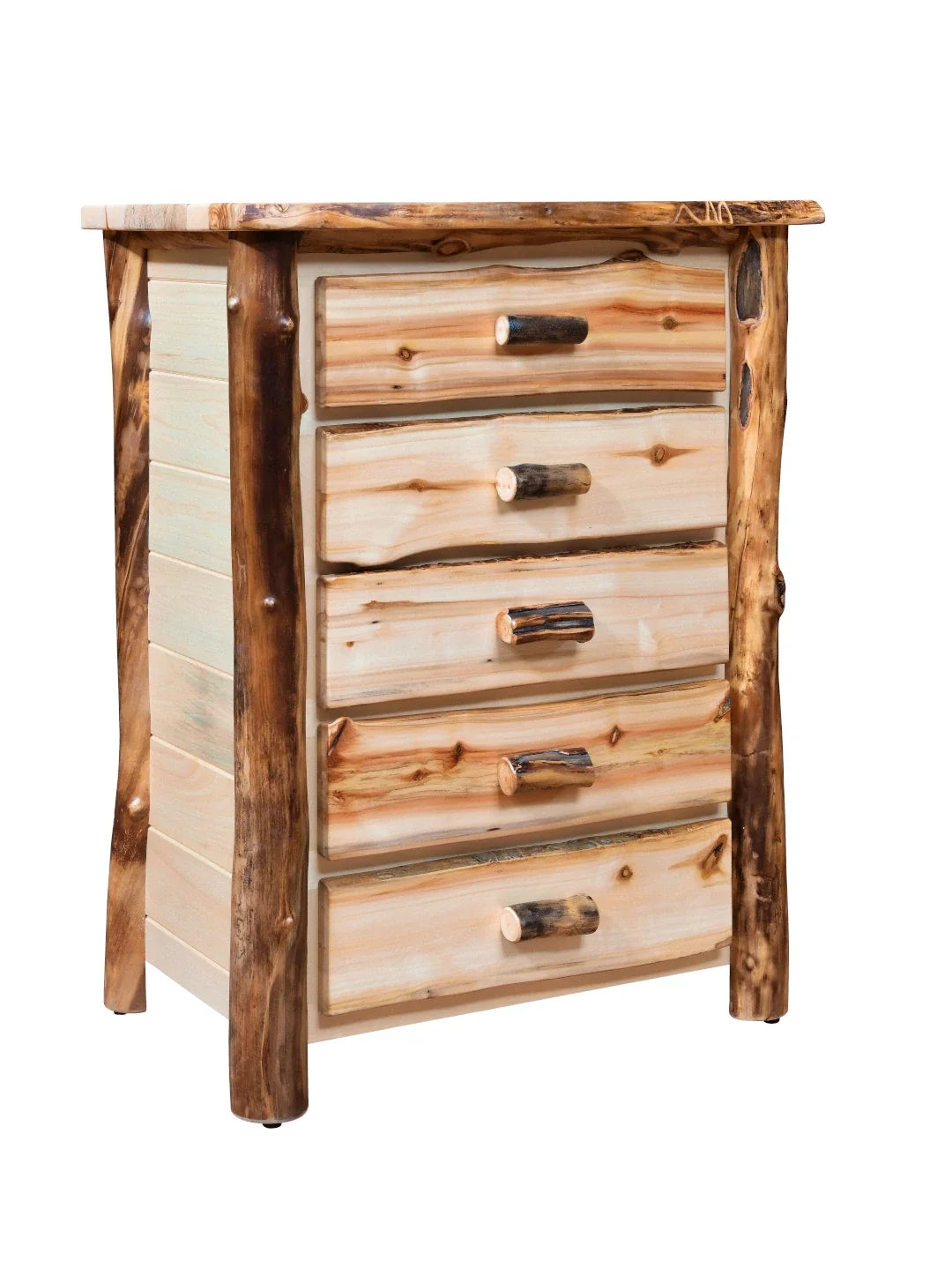 Amish Homestead Log 4 Drawer Chest