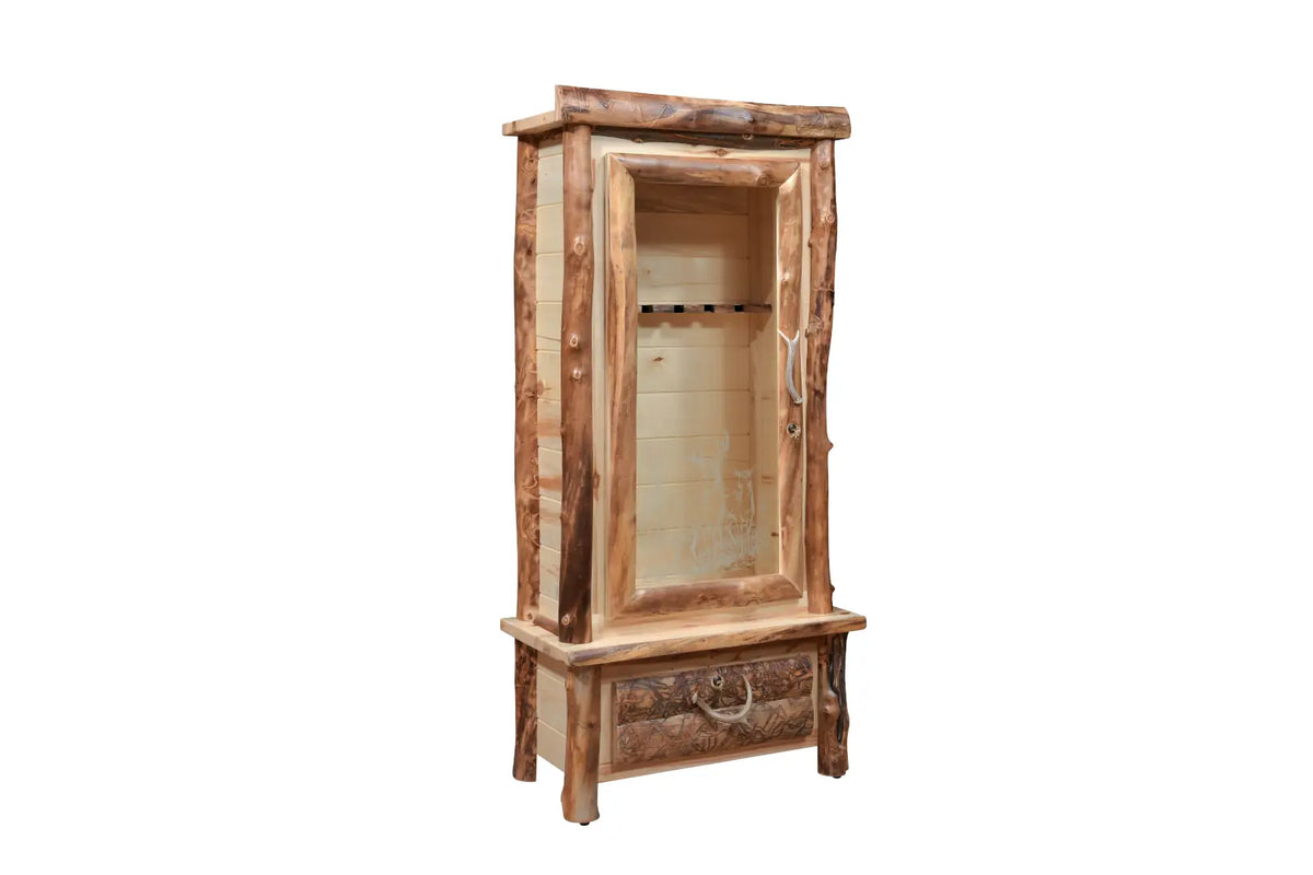 Amish Shenandoah Log Gun Cabinet