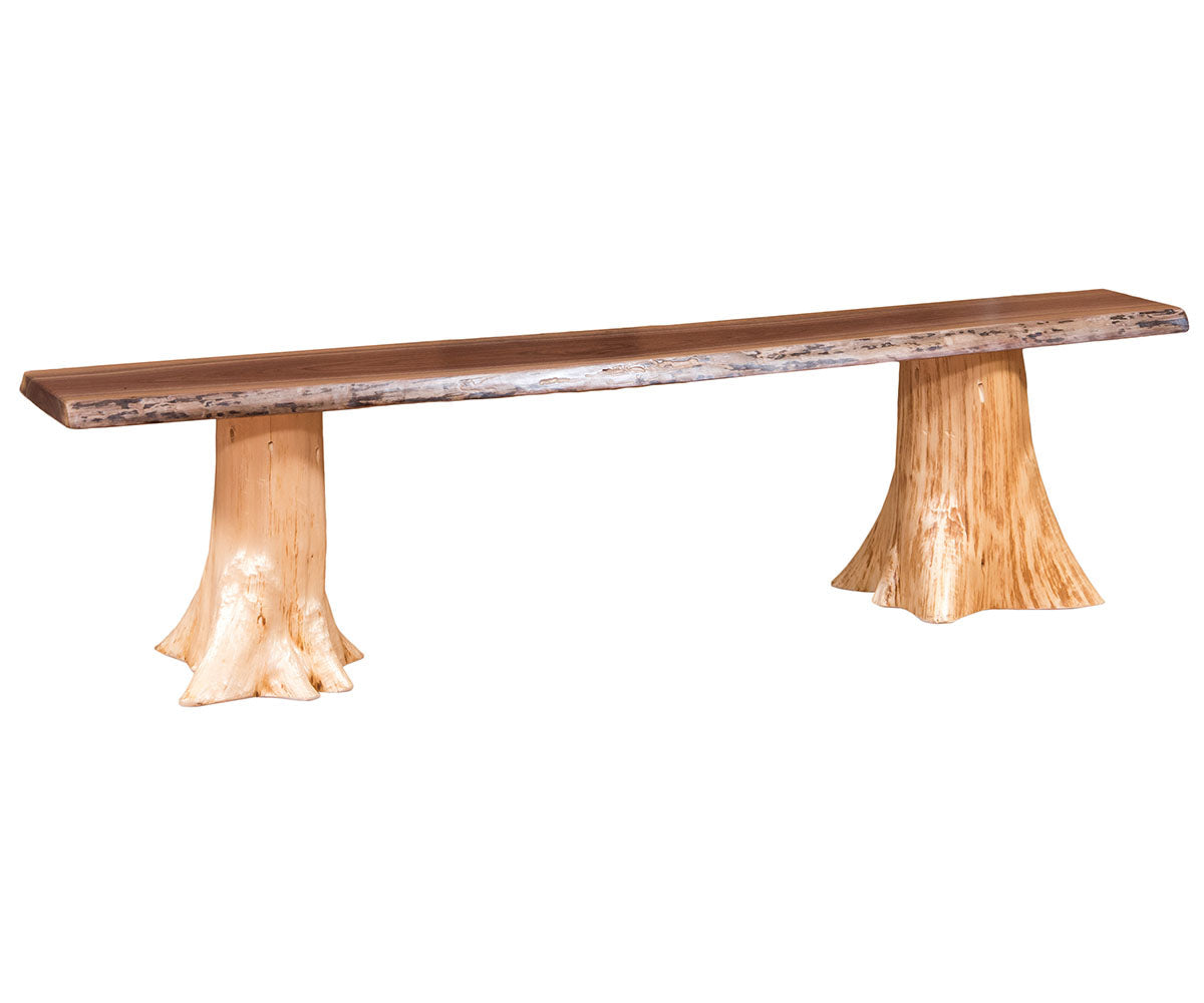 Amish Timberline Live Edge Dining Bench