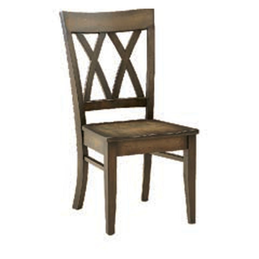 Amish Penn Yan Farmhouse Solid Wood X-Back Side Chair