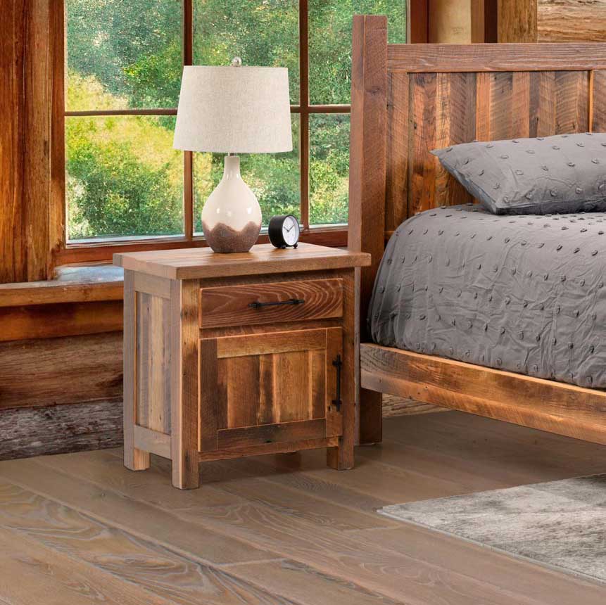 Amish Strasburg Rustic Barnwood Nightstand