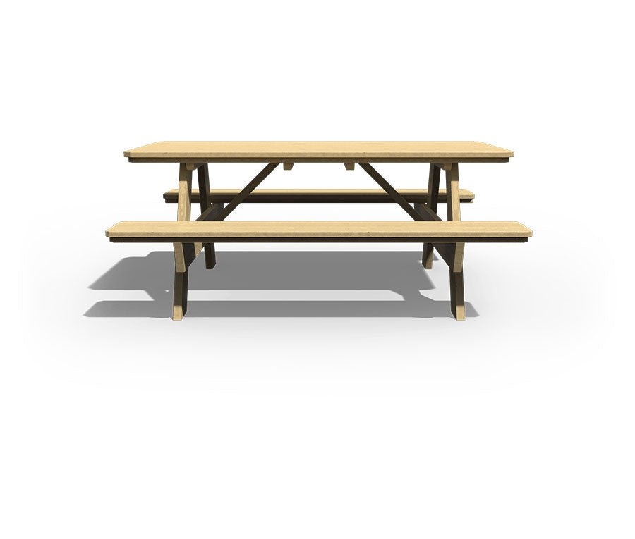 3x6 Wood Picnic Table - snyders.furniture