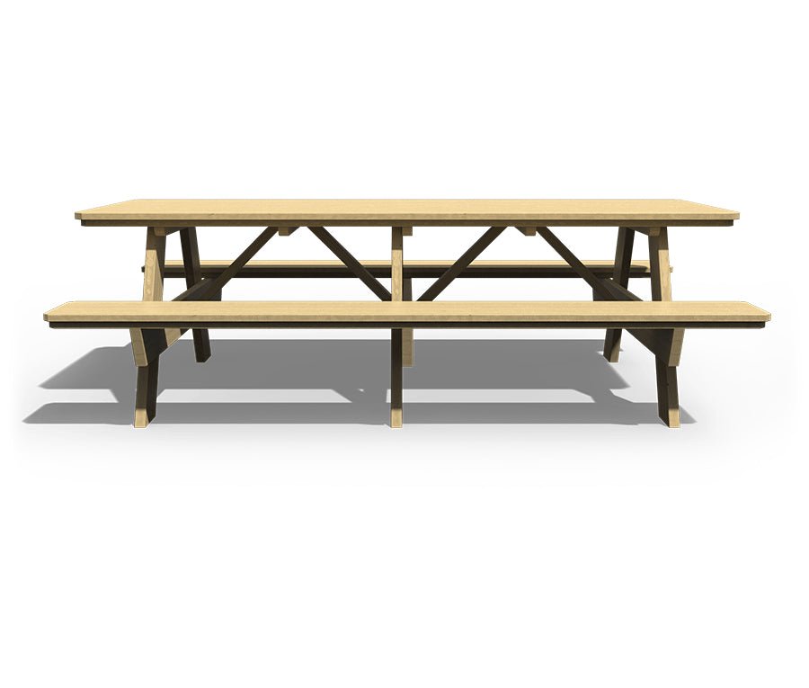 3x8 Wood Picnic Table - snyders.furniture