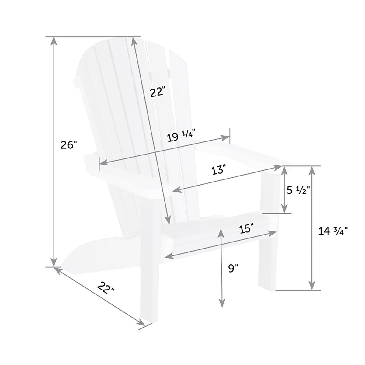 Adirondack Chair Outdoor Cushion Pad for Seat & Back - Finch - snyders.furniture