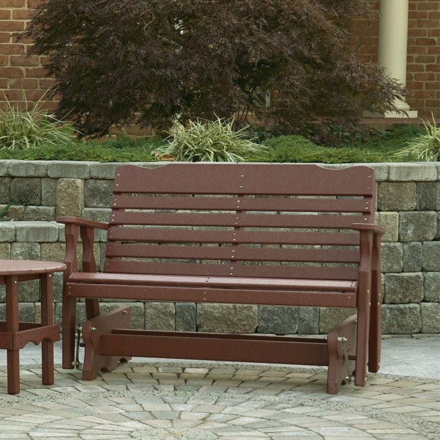 Amish 4&#39; West Chester Poly Patio Glider - snyders.furniture
