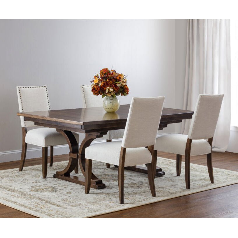 Amish Corona Expandable Trestle Dining Table - snyders.furniture