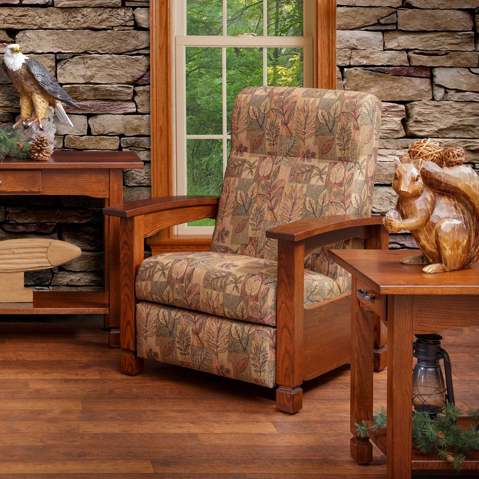 Amish Craftsman Rustic Country Recliner - snyders.furniture