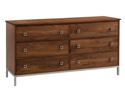Amish Danish Solid Walnut Triple Bedroom Dresser - snyders.furniture