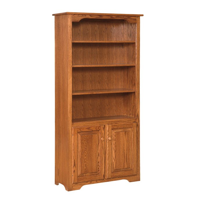 Amish Eden 72"h Solid Wood Bookcase with Doors - snyders.furniture
