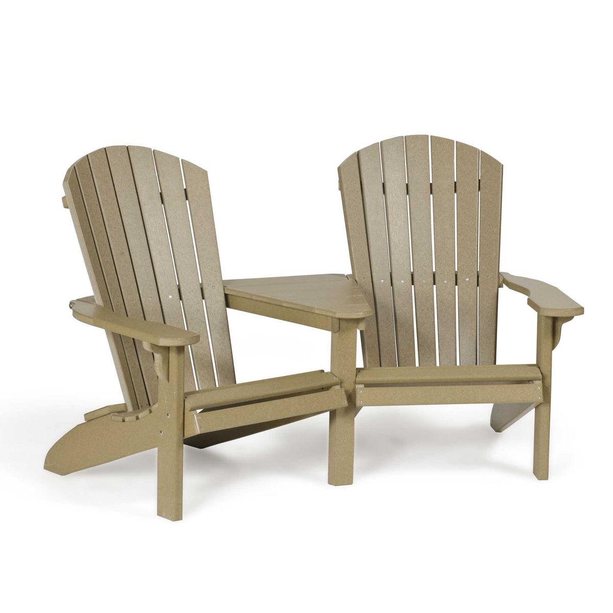 Amish Fanback Poly Patio Settee - snyders.furniture