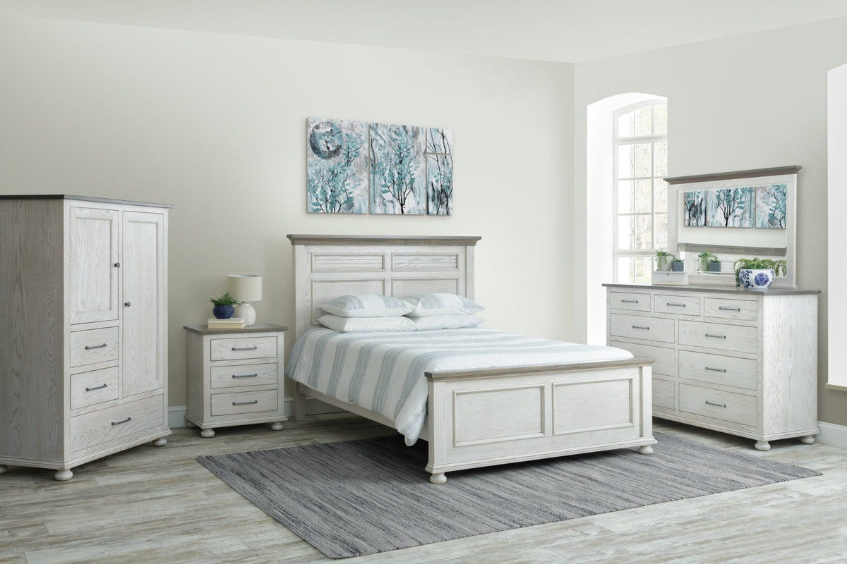 Amish Hickory Grove 5p Queen Rustic Bedroom Set - Quick Ship - snyders.furniture