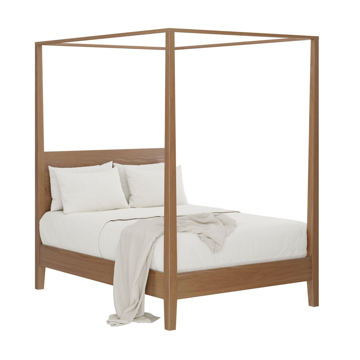 Amish Mid Century Modern Austin Canopy Bed - snyders.furniture