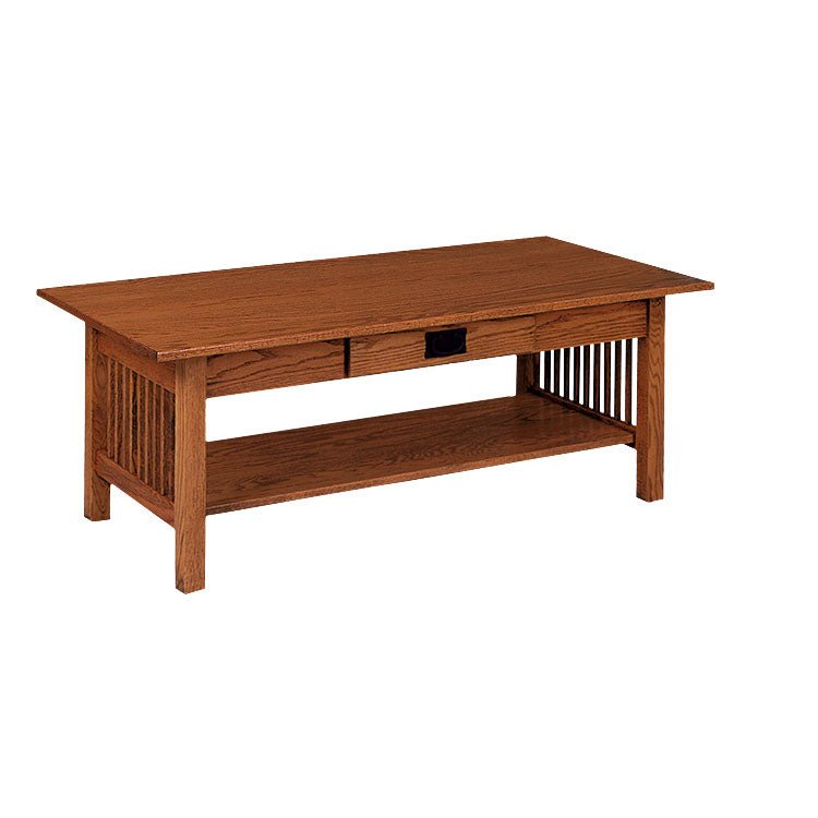 Amish Mission Coffee Table with Drawer - snyders.furniture