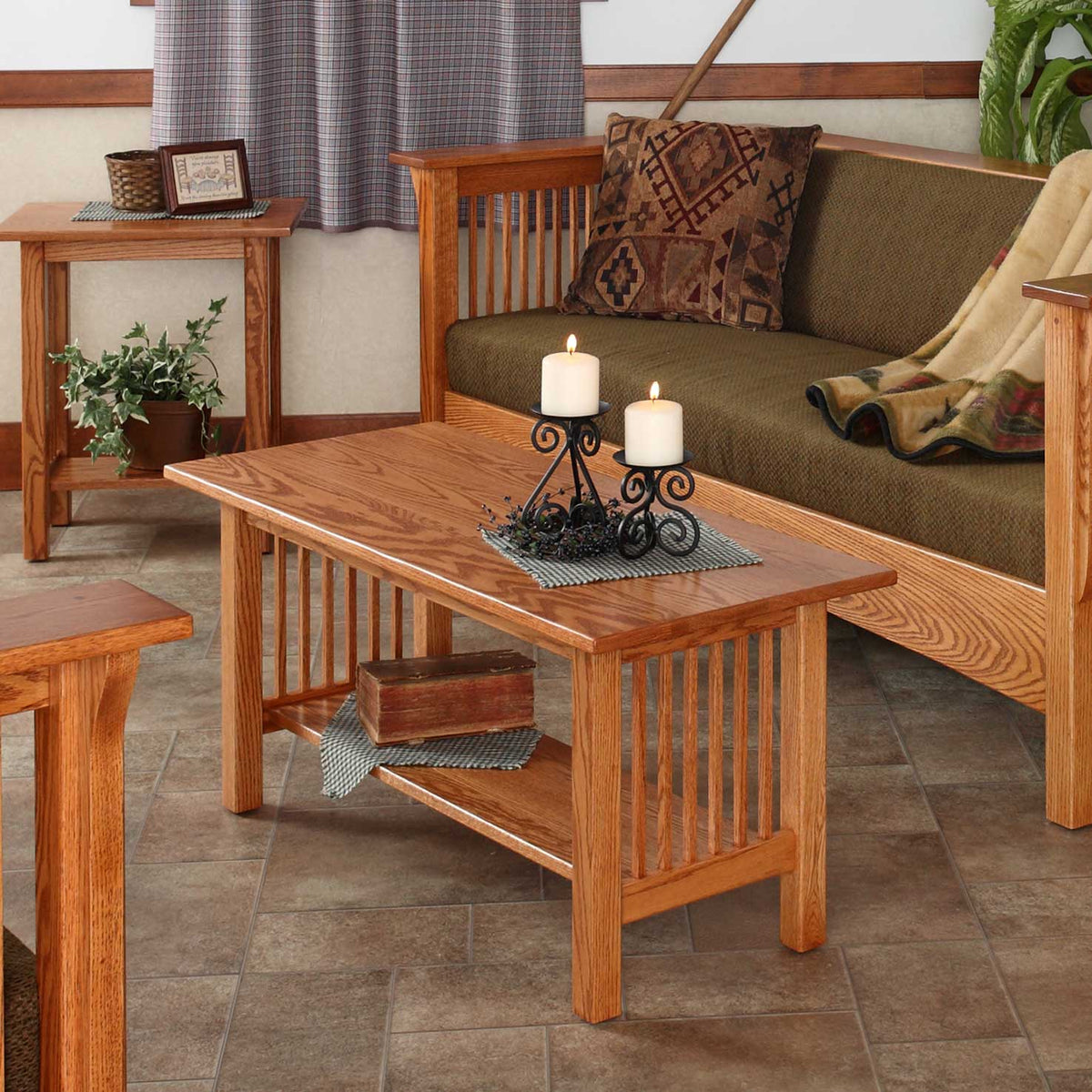 Amish Mission Solid Wood Junior Coffee Table - snyders.furniture