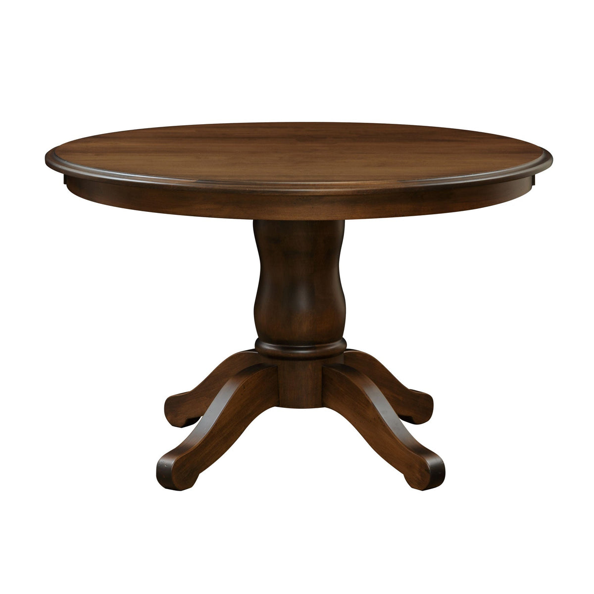 Amish Napolean Round Expandable Single Pedestal Dining Table - snyders.furniture