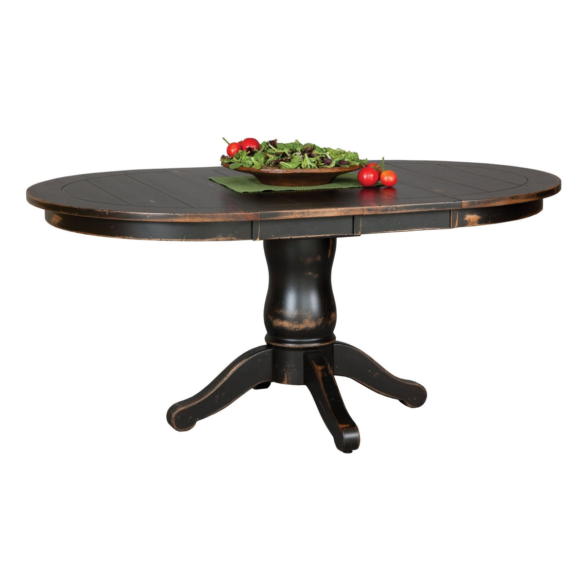 Amish Napolean Round Expandable Single Pedestal Dining Table - snyders.furniture