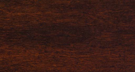 Rich Cherry stain wood sample in a deep burgundy tinged reddish brown with tight straight grain