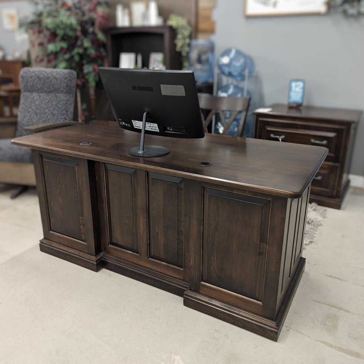Amish Office Pro Executive 65" Desk - snyders.furniture