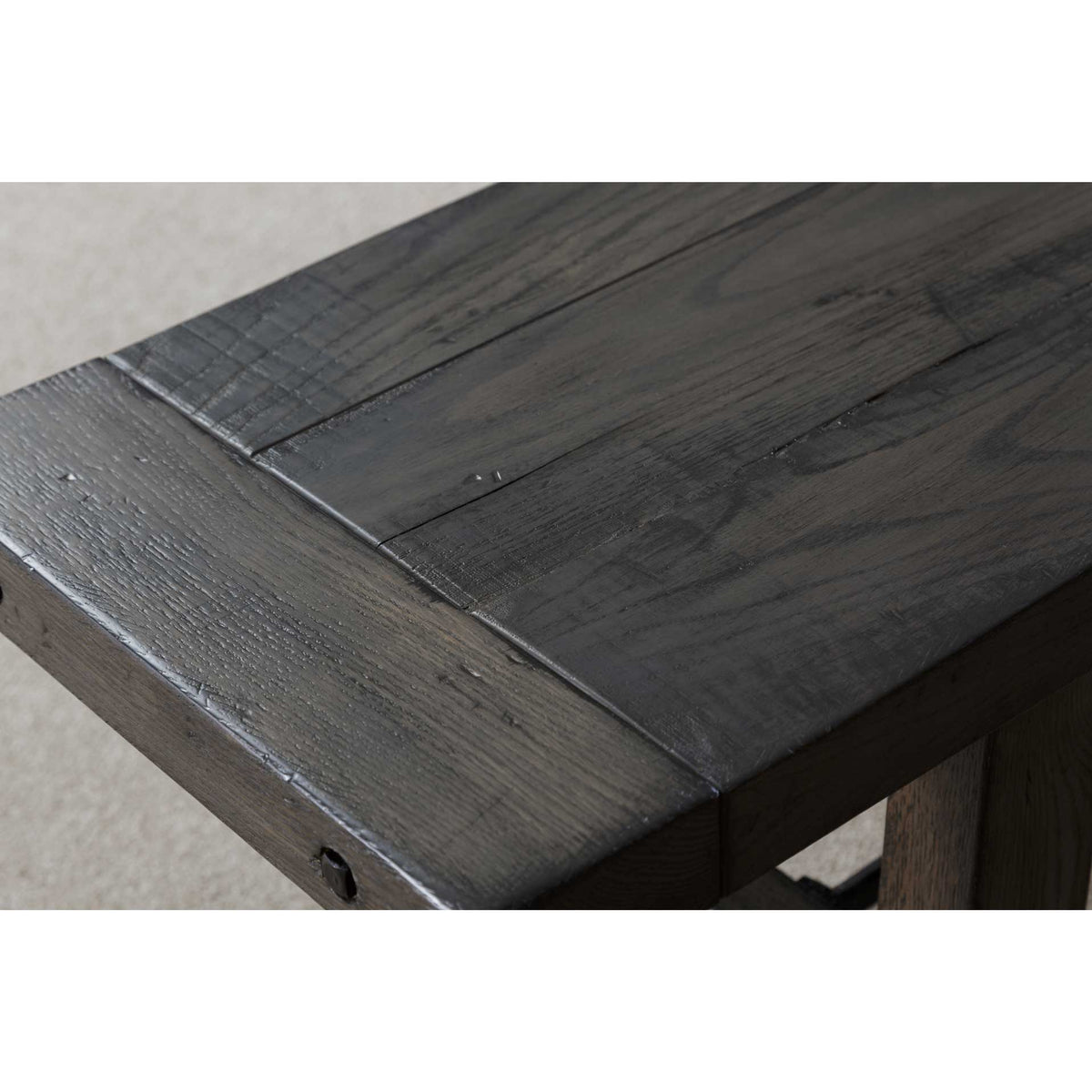 Amish Ouray Solid Wood Iron Buckle Dining Bench - snyders.furniture