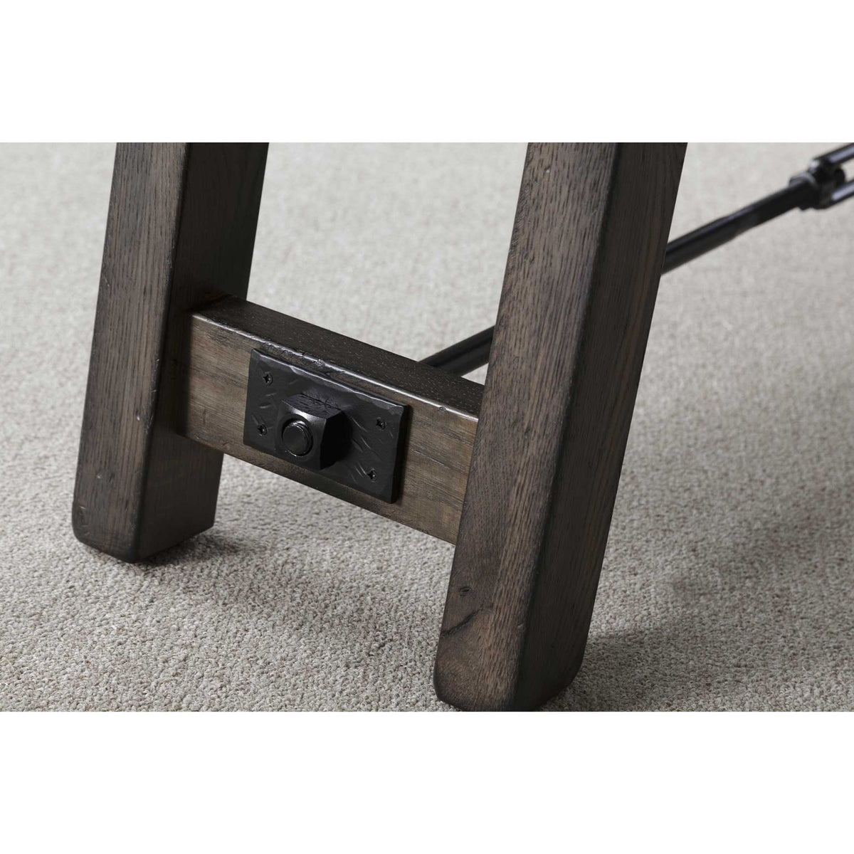 Amish Ouray Solid Wood Iron Buckle Dining Bench - snyders.furniture