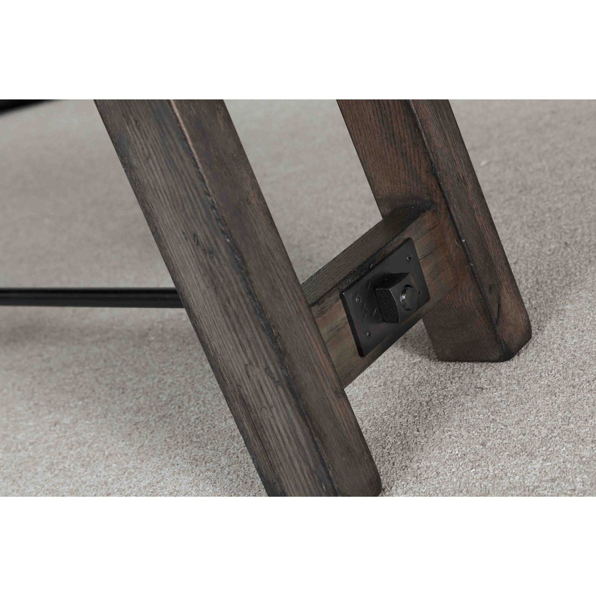 Amish Ouray Solid Wood Iron Buckle Dining Bench - snyders.furniture