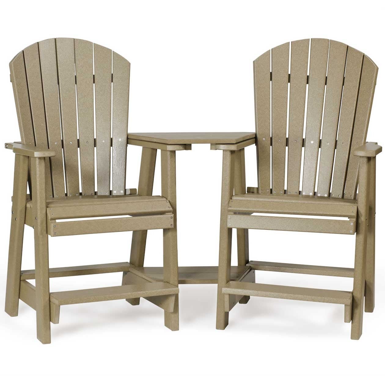 Amish Poly Balcony Counter Chair Settee - snyders.furniture