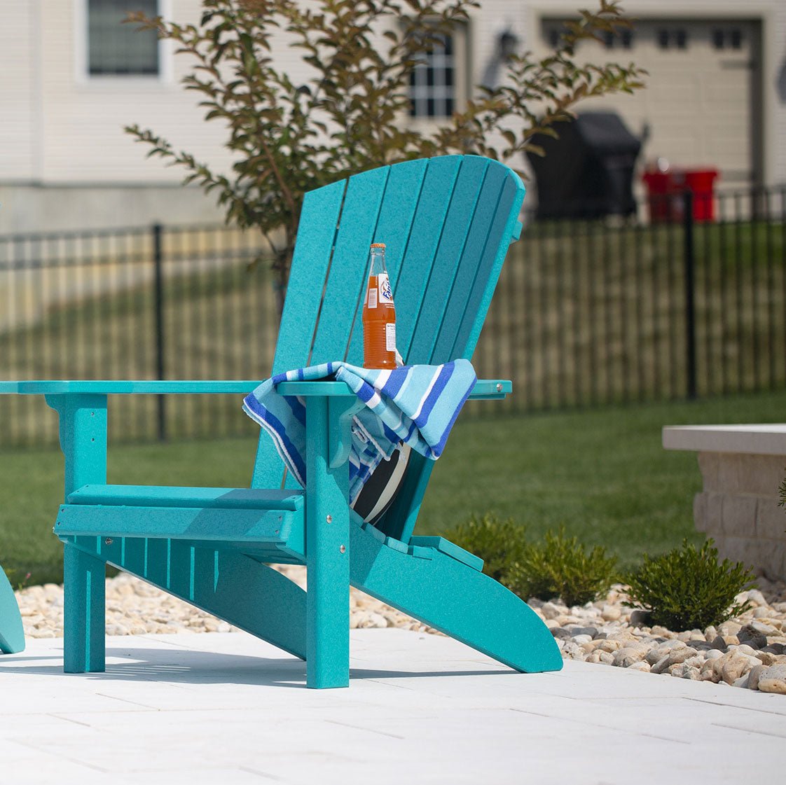 Amish Poly Patio Fanback Adirondack Chair - snyders.furniture