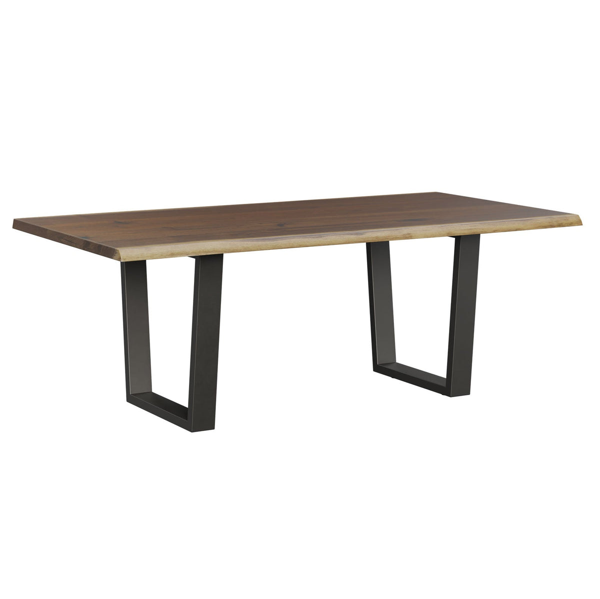 Amish Quebec 42"x 84" Live Edge Dining Trestle Table - Quick Ship - snyders.furniture