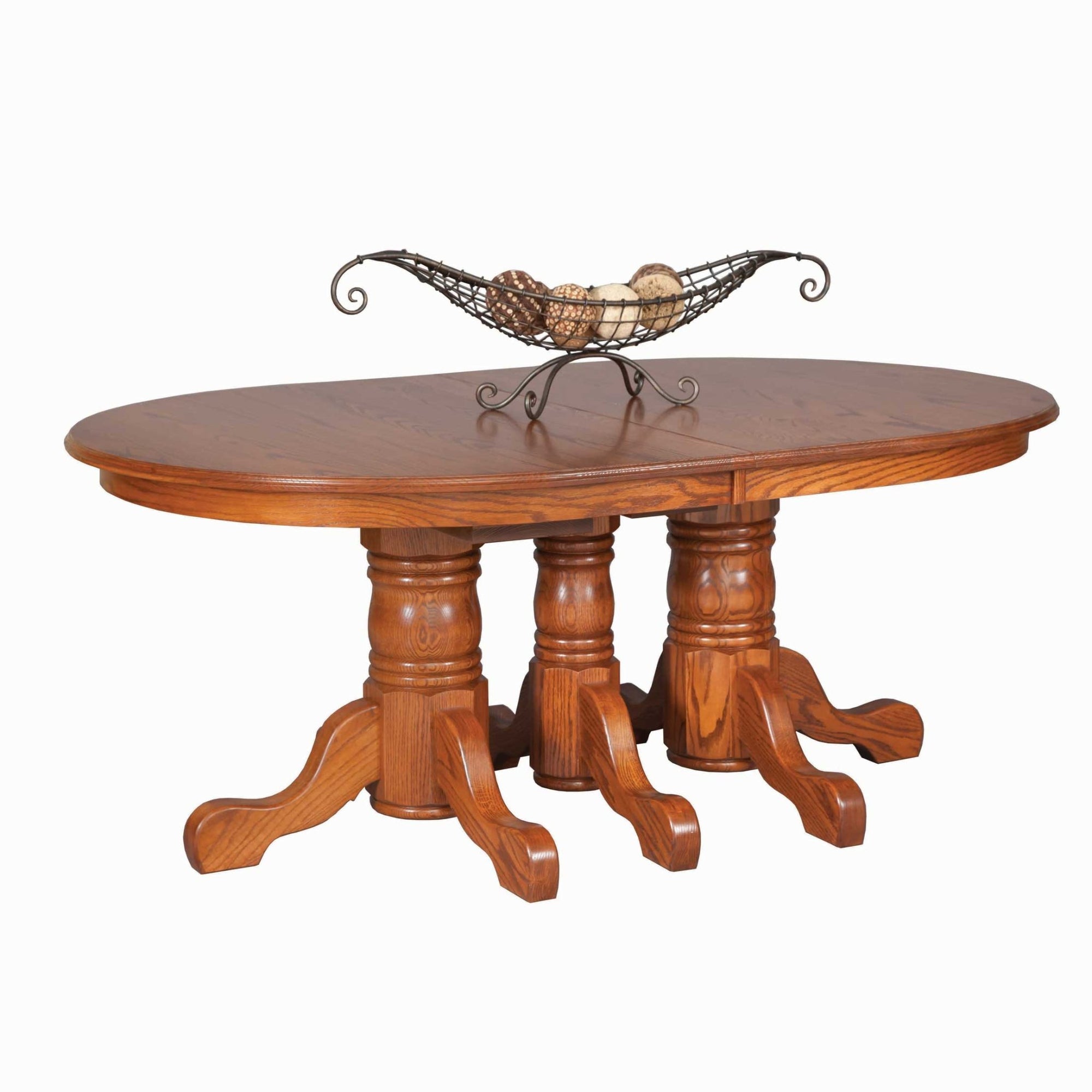 Amish Scranton Triple Pedestal Dining Table - snyders.furniture