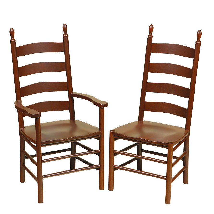 Amish Shaker Solid Wood Ladderback Dining Chair - snyders.furniture