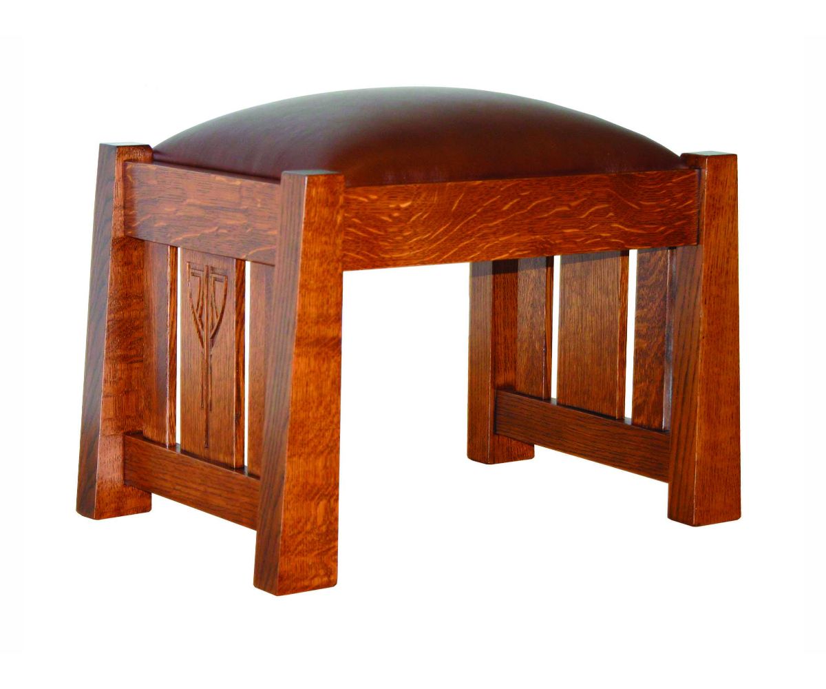 Amish Solid Wood Alamosa Ottoman - snyders.furniture