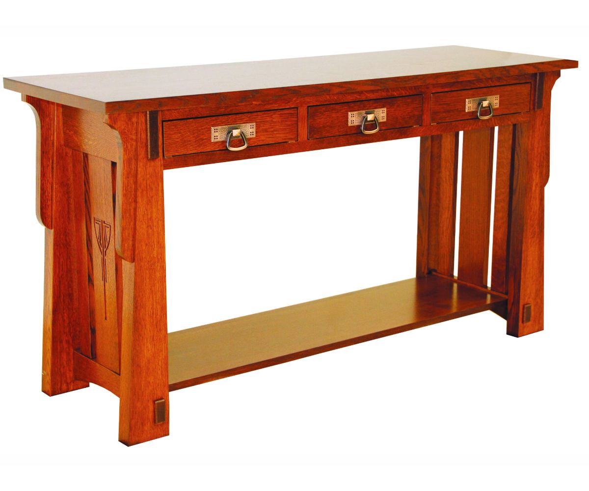 Amish Solid Wood Alamosa Sofa Table - snyders.furniture