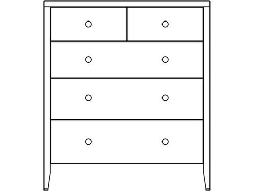 Amish Solid Wood Northampton 5-Drawer Chest - snyders.furniture