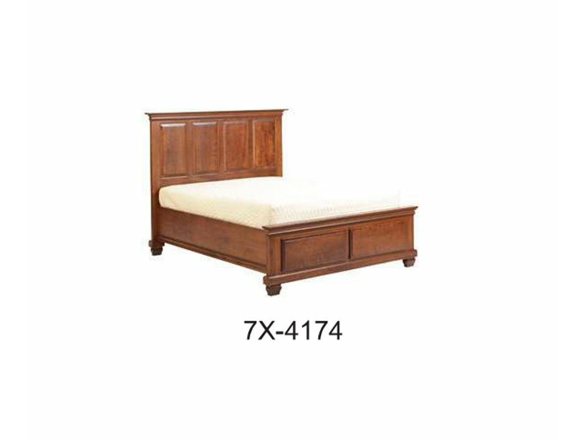 Amish Solid Wood Palatine Panel Bed - snyders.furniture