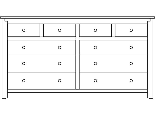 Amish Solid Wood Poughkeepsie 10-Drawer Dresser - snyders.furniture