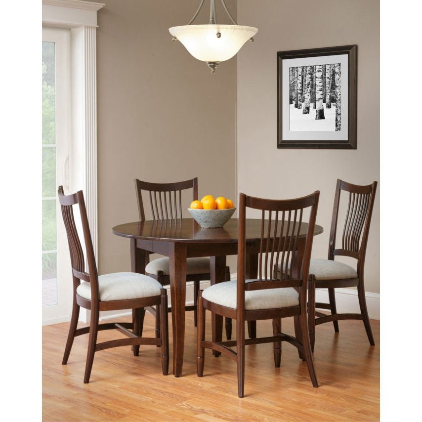 Amish Solid Wood Round Dropleaf Dinette Table - snyders.furniture