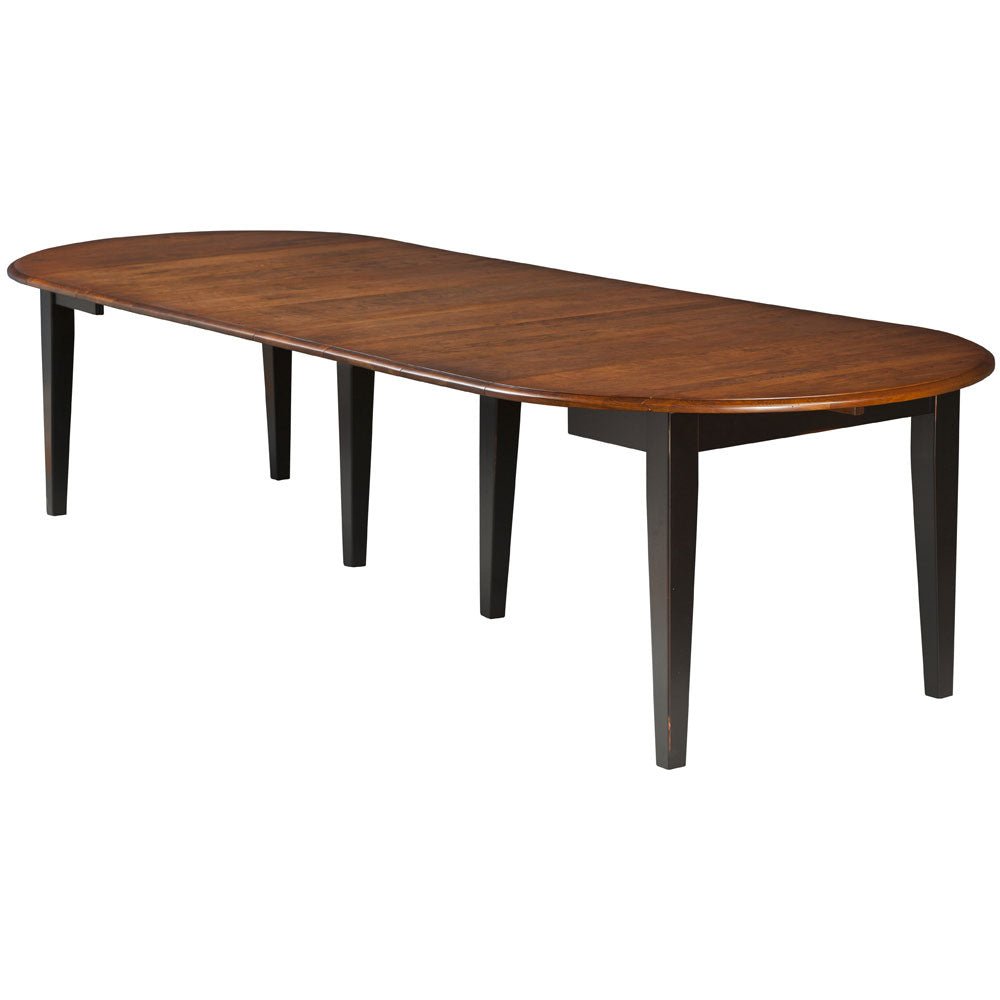 Amish Solid Wood Round Dropleaf Table - snyders.furniture