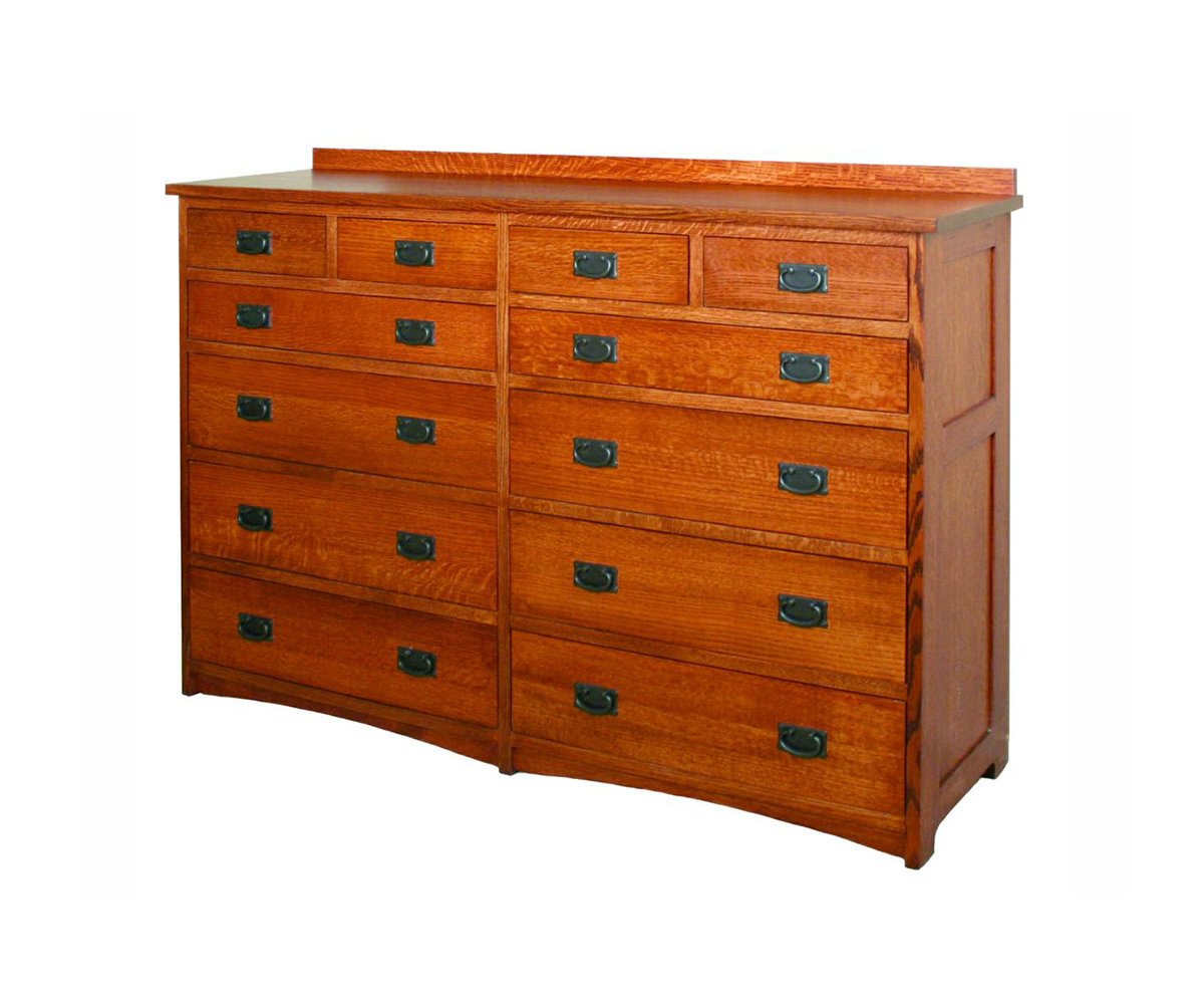 Amish Solid Wood Spanish Mission Dresser 44&quot; - snyders.furniture