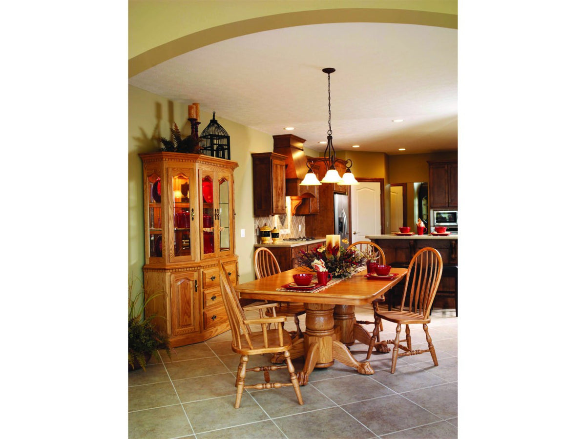 Amish Solid Wood Turned Double Pedestal Table - snyders.furniture