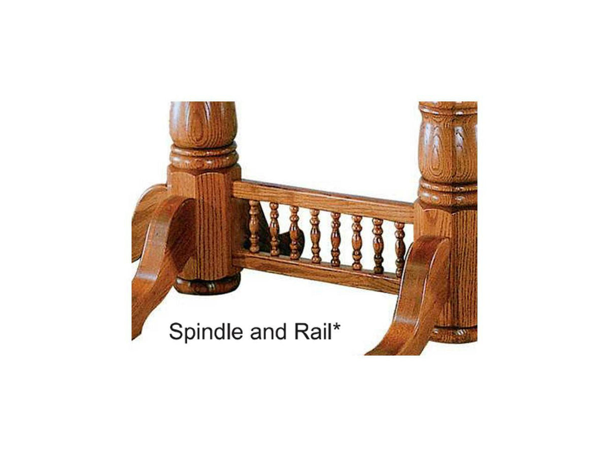 Amish Solid Wood Turned Double Pedestal Table - snyders.furniture