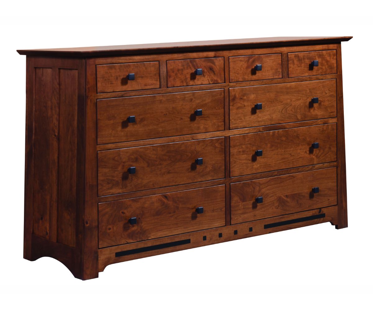 Amish Solid Wood Van Nuys 10-Drawer Dresser - snyders.furniture