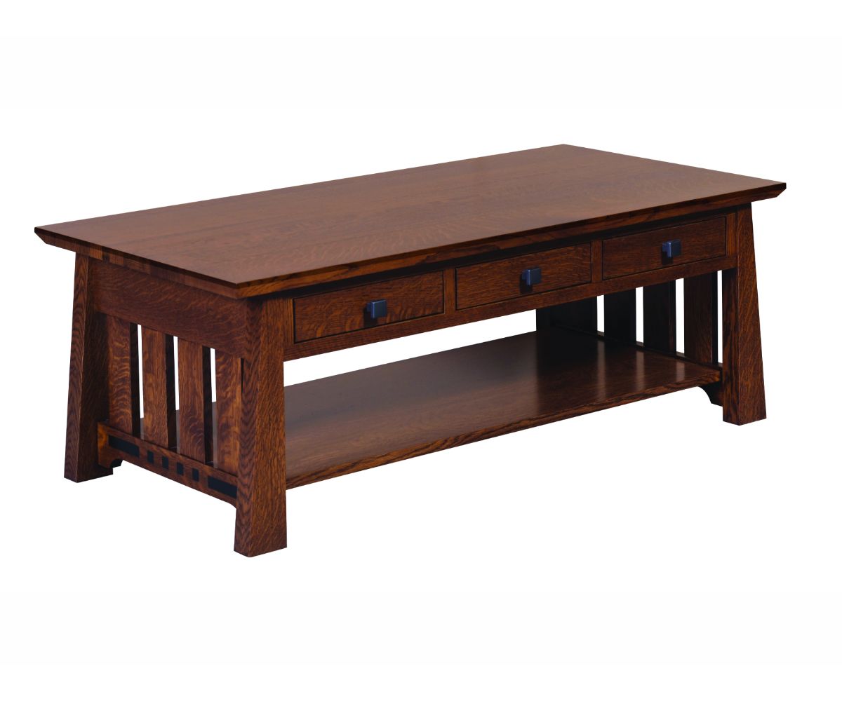 Amish Solid Wood Van Nuys Coffee Table - snyders.furniture