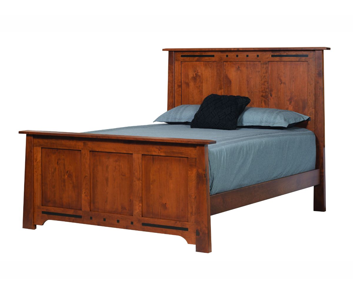Amish Solid Wood Van Nuys Panel Bed - snyders.furniture